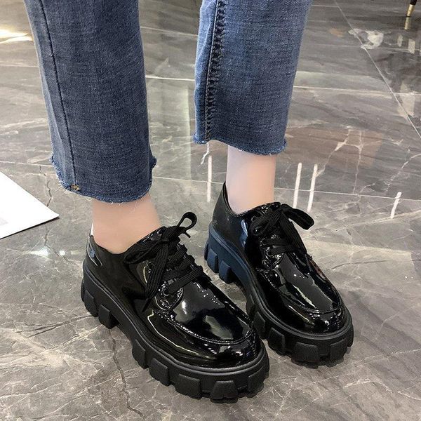 

boots women chunky sneakers hidden heels height increasing ladies wedge shoes autumn platform round toe ankle botas de mujer, Black