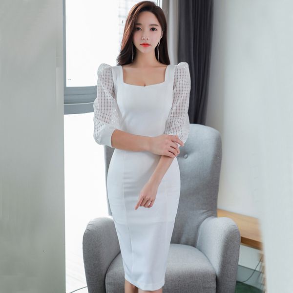 

new 2021 elegant women casual half sleeve bodycon office lady runway designers high fashion slim 044j, Black;gray