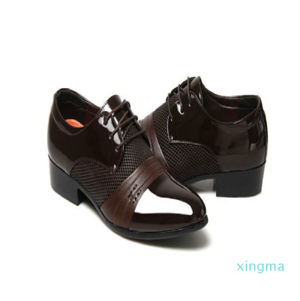 

formal wear men's shoes in spring and autumn with new style low heel pointed end, Black