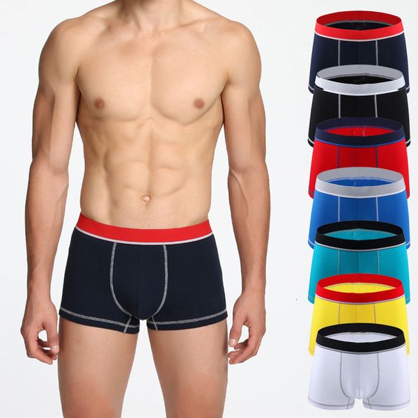 

shorts oxer men fashion colorful solid comfortable 95% cats underwear hot, Black;white
