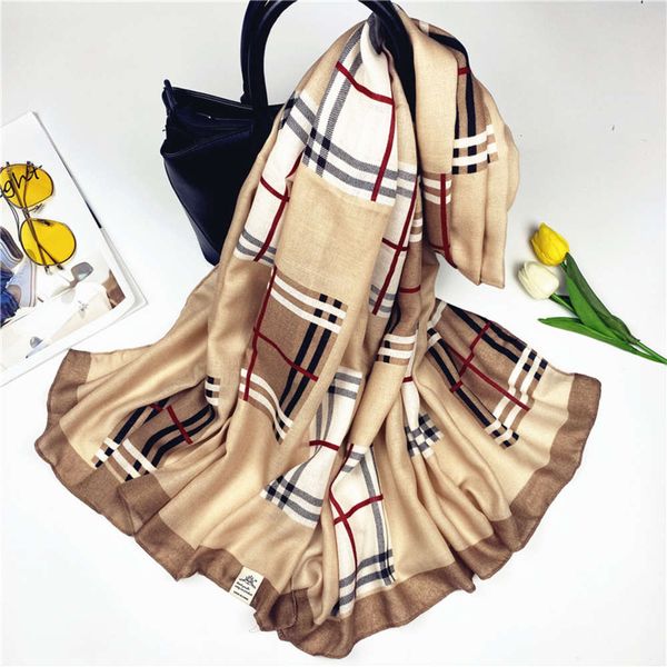 

plaid cotton hemp beach shawl dual purpose women's summer sunscreen large size thin silk scarf, Blue;black