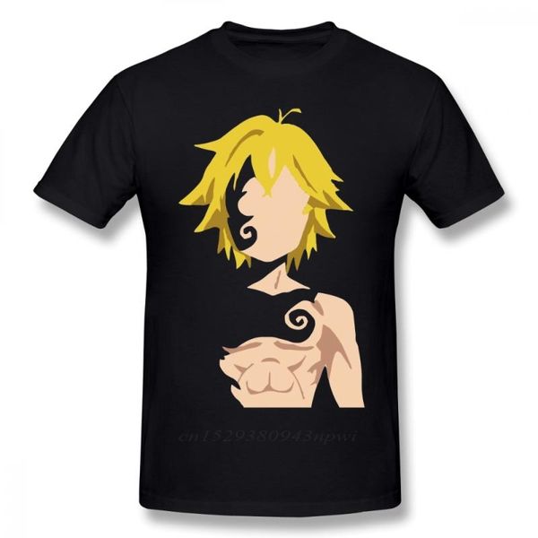 

men's t-shirts t shirt seven deadly sins meliodas t-shirt short-sleeve 100% cotton tee funny classic man printed tshirt, White;black