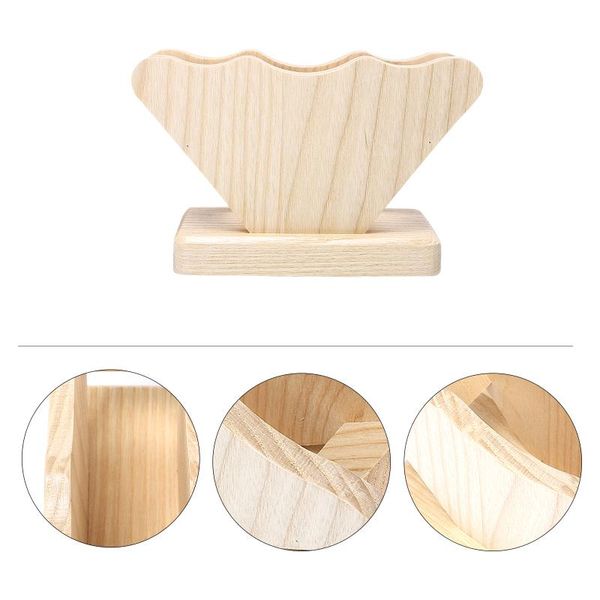 

coffee filters 1pc filter paper storage holder decorative rack wooden