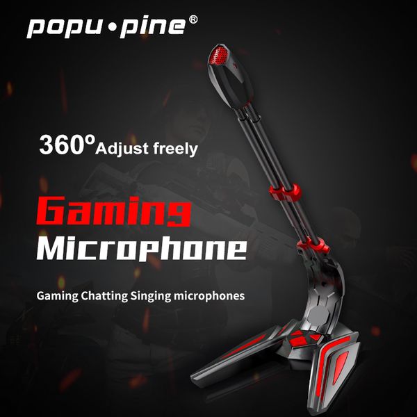 

microphones popupine gaming microphone usb 3.5mm for computer microphone deskpc volume adjust switch recording chatting mic 24