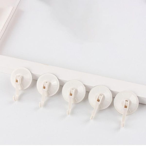 

hooks & rails 5pcs suction cup removable vacuum holder for restroom bathroom and kitchen towel hanger storage