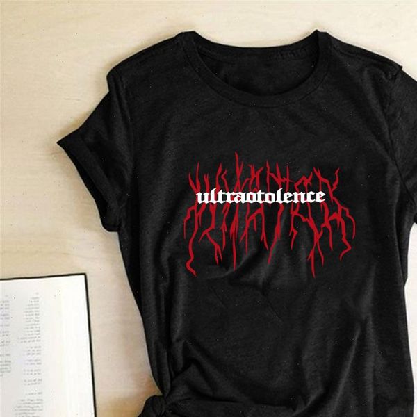 

ultraotolence printing t shirts women summer graphic tees goth woman tshirts cotton crew neck ladies for teens fashion, White
