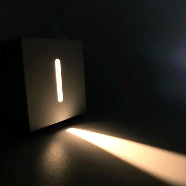 

wall lamps indoor led stair light ac85-265v recessed lamp sconce lights 1w 3w step stairway corridor lighting with 86 box
