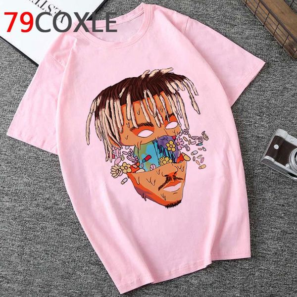 

tshirt tees juice t-shirt rip tshirt men summer cool streetwear new aesthetic casual rapper hip hop graphic wrld male olrfe, Black