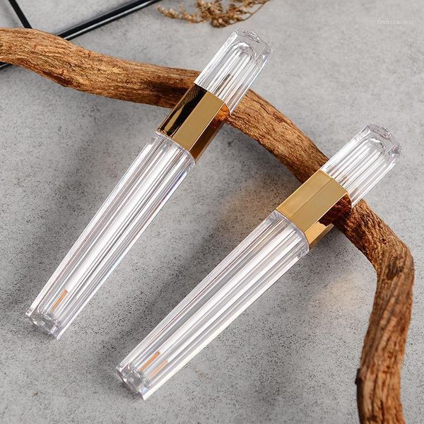 

sale high-end cosmetic eyeliner tube, silver square empty eyelashes glue refillable bottle, gold tube1