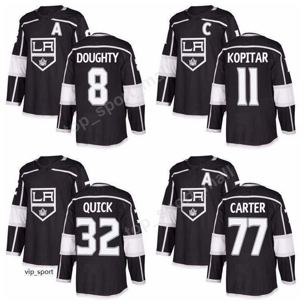 

los angeles kings jerseys la ice hockey new season 8 drew doughty 11 anze kopitar jersey black 32 jonathan quick 77 jeff carter