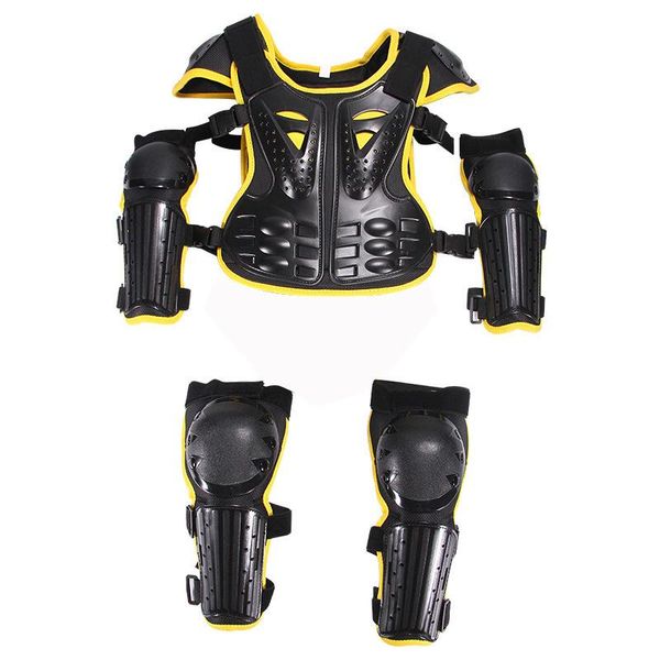 Armatura da moto per 4-15 anni Bambino Bambini Bici Sci Sport Supporto Motocross Corpo Protezione per la schiena Ginocchio Gomito Gilet Tute