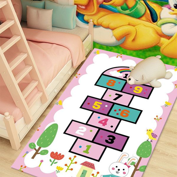 

cartoon 3d jumping house carpet chilen's game floor mat early education center baby teaching digital crawling