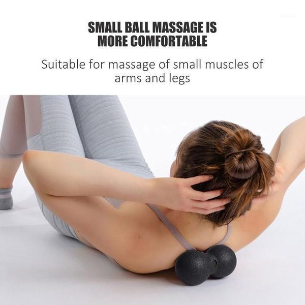 Zubehör 3 stücke Schwarz Faszien Ball Tragbare Leichte Multifunktionale Dual Kopf Yoga Massage Für Home Gym Muskel Fitness