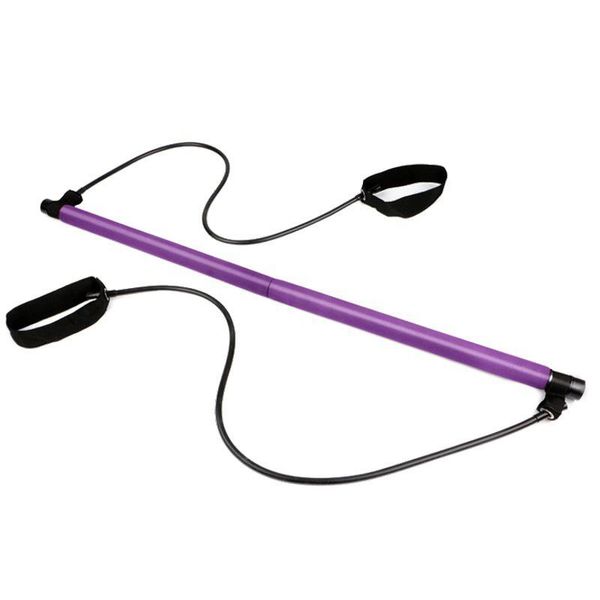 

yoga pull rods portable home yoga gym body abdominal resistance bands for pilates exercise stick toning bar fitness rope puller