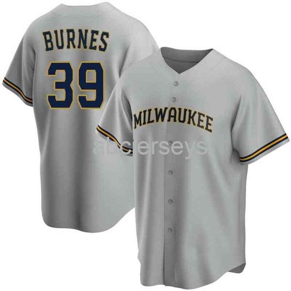 

corbin burnes #39 gray ver2 baseball jersey xs-6xl, Black
