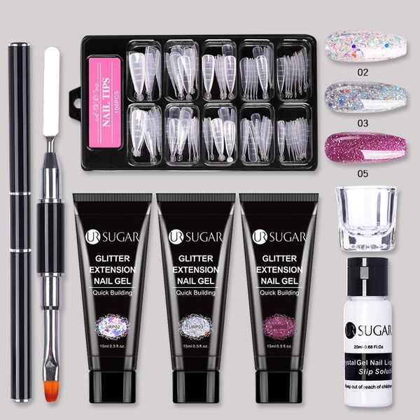 

nail art kits ur sugar acrylic kit glitter extension gel all for manicure set fast building finger extend polish