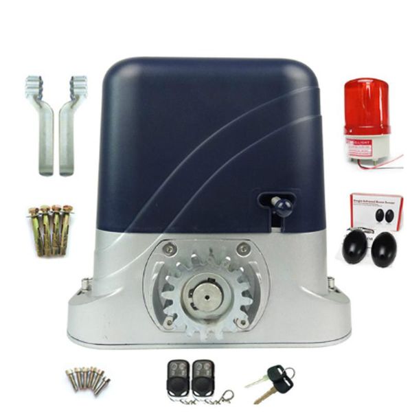 

500kg gear drive sliding gate opener/electric gate motors dc 24v with 2 remote control 1 pcell 1 flashing lamp optional