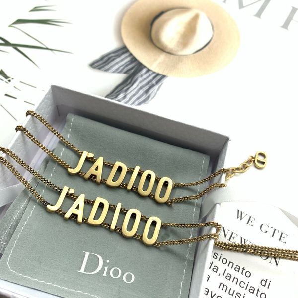 

design necklace womendijia / d jiafu bag ja letter double neck chain choker net red temperament personality necklace bracelet female, Silver