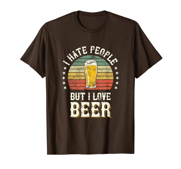

I hate people but I love beer Retro Funny Beer T-Shirt, Mainly pictures