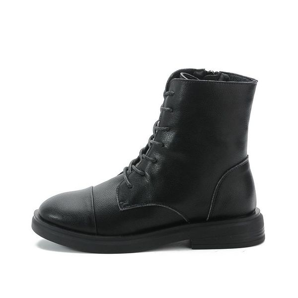 

boots 2021 autumn and winter women's flat fashion comfortable short, Black