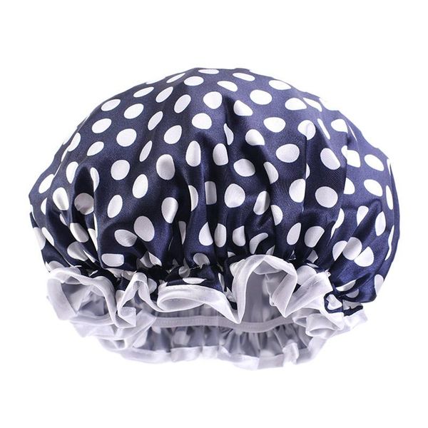 

hair accessories care night sleep bonnet high-grade shower cap satin women sleeping hat double layer waterproof beauty makeup dust