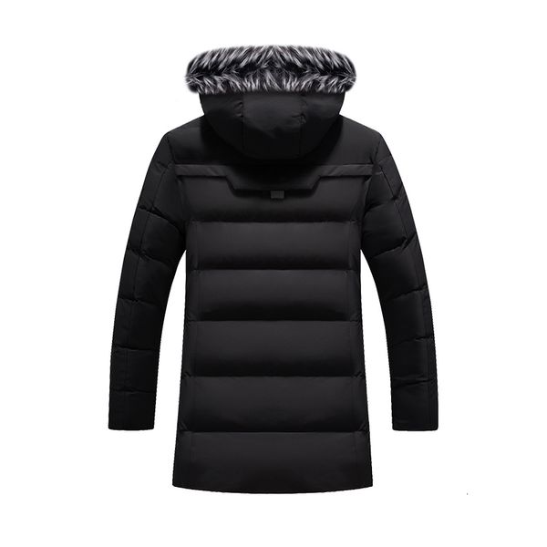 

Long Parka Winter Men Windbreak Thick Warm Windproof Fur Coats Male Military Camouflage Hooded Anorak Jackets Men's Ou 8XGB, Black