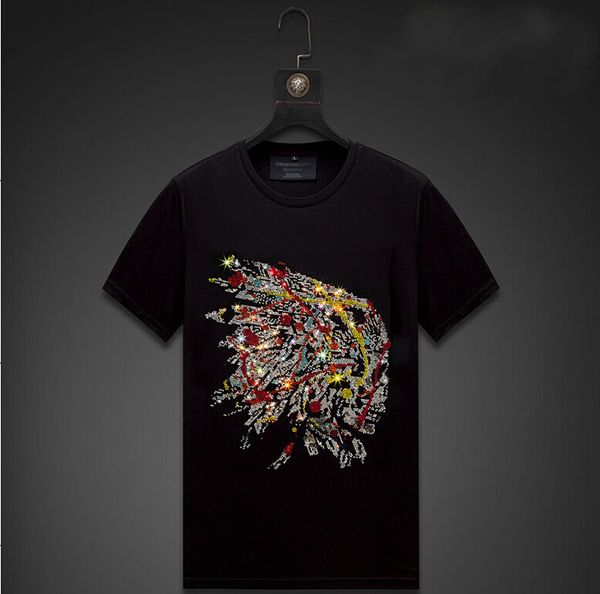 

2021 new diamond stone fashion drill t shirt men's t-shirt europa designer t-shirts jzqo, White;black