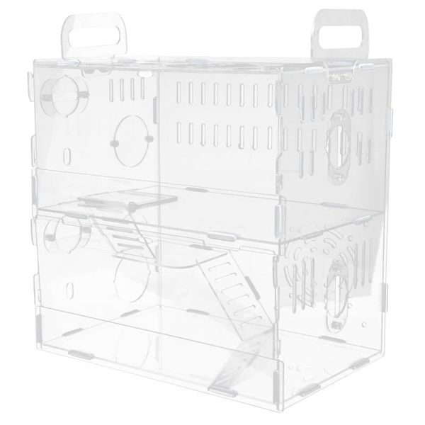 

small animal supplies 1pc transparent hamster cage castle luxury guinea
