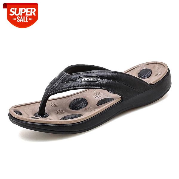 

men flip flops summer leightweight beach outdoor mens massage slippers home non-slip slippers men breathable water footwear #1t0y, Black