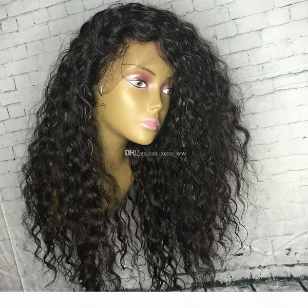 

5*4.5'' silk full lace wigs 130% density deep curly brazilian human hair silk base front lace wigs for black women, Black;brown