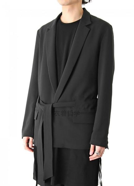 

men's suits & blazers custom s-6xl clothing designer suit fashion loose lace-up original runway, White;black