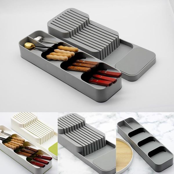

kitchen storage & organization cutlery tray knife holder tableware organizer spoon fork box plastic container plateau block holde