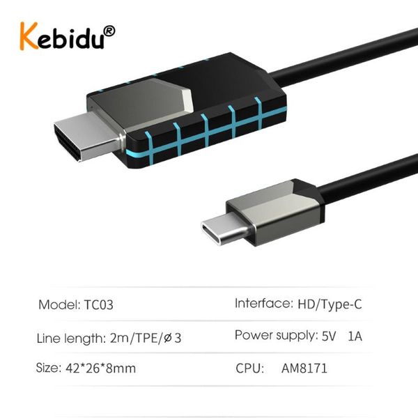 

audio cables & connectors 4k usb type c to cable adapter 1080p hd for android phones device display screen mirroring tv dongle mhl