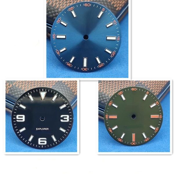 

repair tools & kits 28.5mm watch dial 8215 8200 for 2813 2836 2824 movement blue green luminous modified with r logo