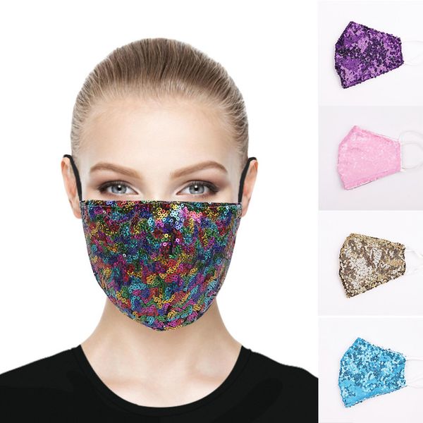 

bling bling fashion face mask cotton masks dust-proof washable reusable mask colorful lady masks dhl ing