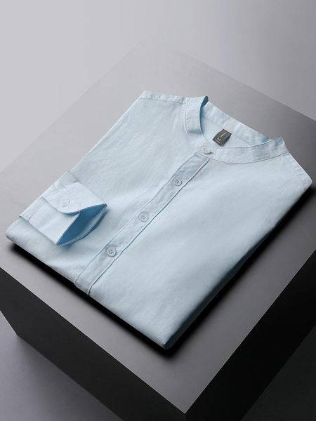 

men's casual shirts spring 2022 summer dress long sleeved shirt male regular fit men solid business formal social a165, White;black