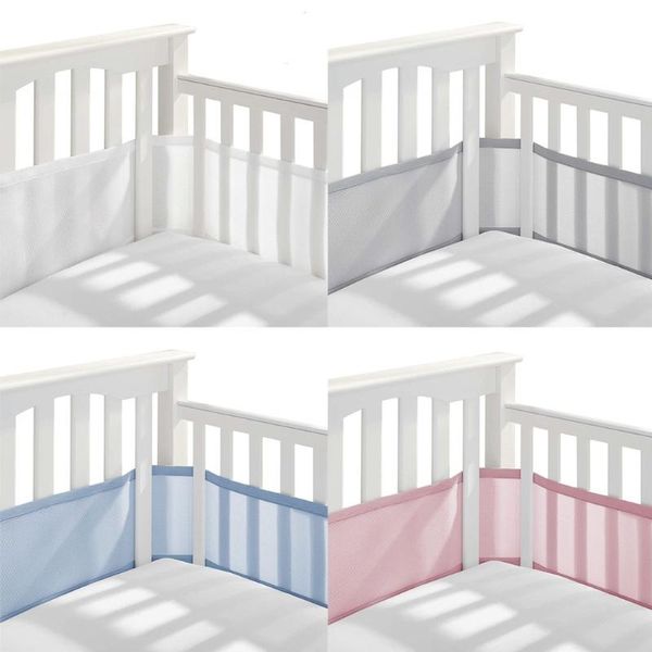 

bedding sets 1 set baby crib bumper breathable mesh liner anti-collision bed fence nursery cot cushion