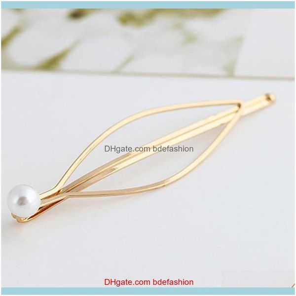

clips & barrettes jewelry jewelry fashion women pearl clip snap barrette stick hairpin hair styling aessories for girls drop drop delivery 2, Golden;silver