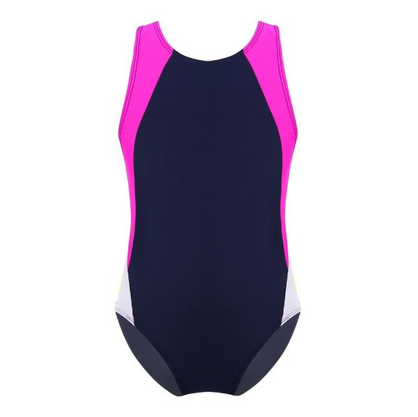

one-pieces tiaobug summer kids girls one-piece sleeveless color block racer back with cutouts athletic swimsuit swimwear bathing suit, Black