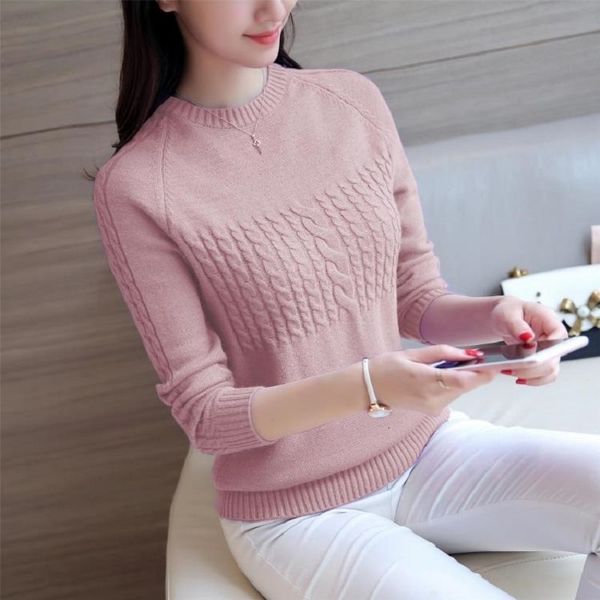 

women's sweaters suÃ©ter tricÃ´ feminino slim curto, pulÃ´ver casual de malha com gola redonda 7 cores para primavera e outono dxpt, White;black