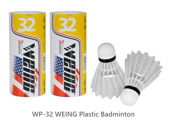 

3pcs led glowing light up plastic badminton shuttlecocks white lighting balls weing