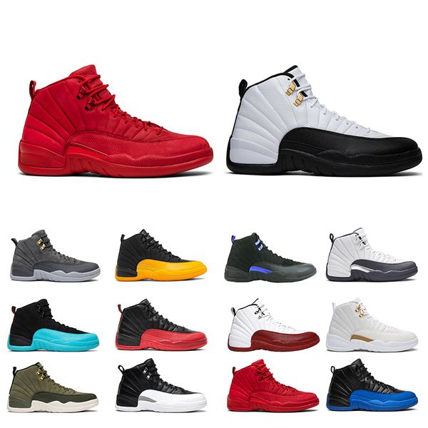 

2021 basketball shoes 12s the master dark grey french blue cherry sample sneaker mens sport trainer