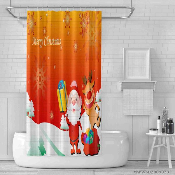 

shower curtains waterproof bathroom curtain christmas fairy snow printed bath washable mildew quick dry for