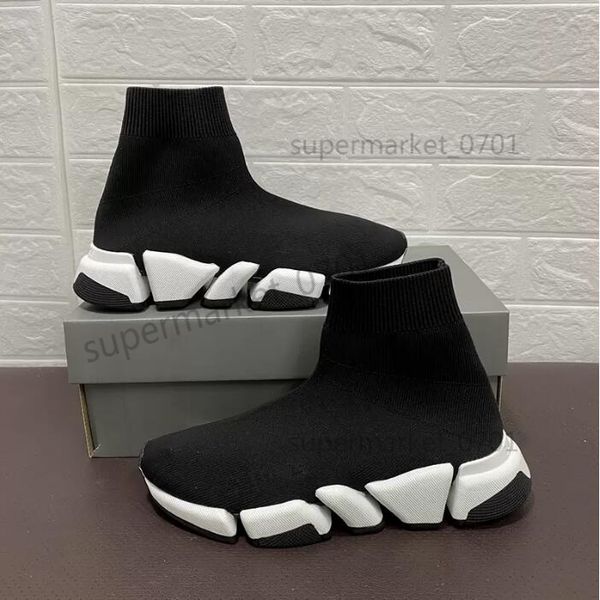 

fashion socks designer boots shoes handmade high white black sports shoes men and women party platform casual shoelace box, Red;white