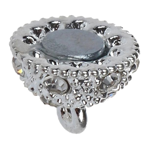 

5 pcs 10 mm ball netic clasp rhinestone silver