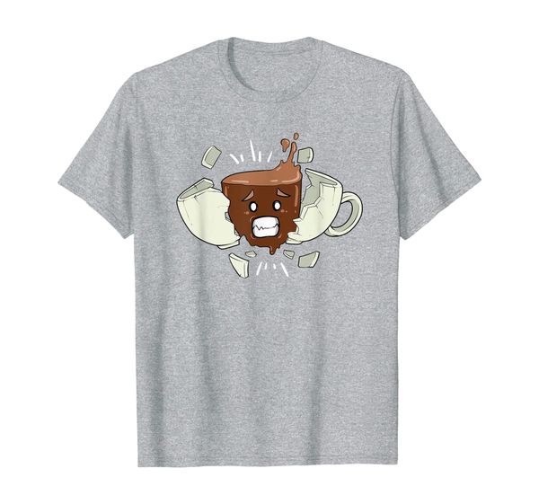 

funny exploding coffee shock mug cup graphic t-shirt, White;black