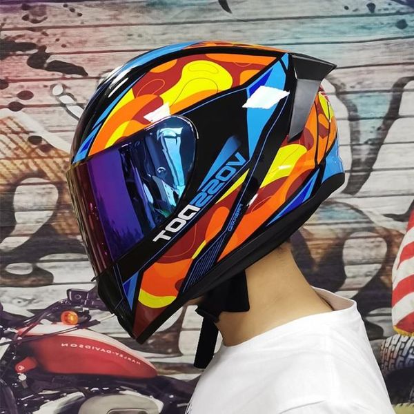 

motorcycle helmets helmet full face double mirror sports modem