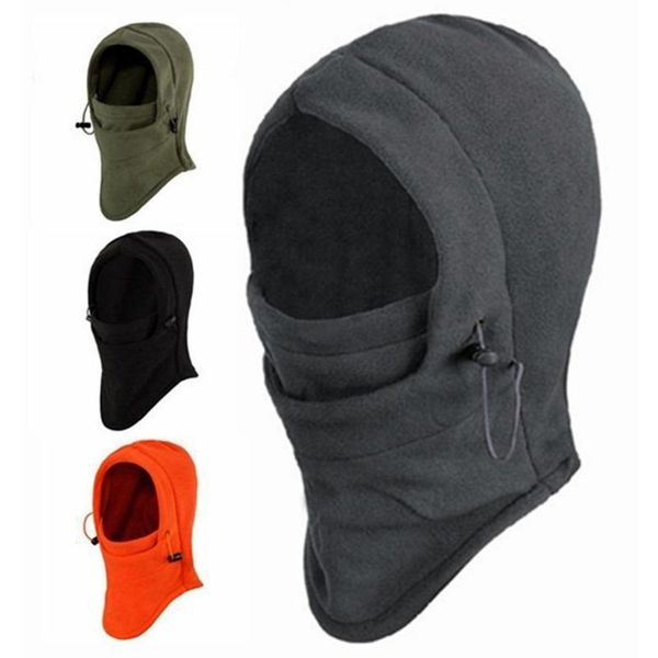 

outdoor windproof women men keep warm face mask winter fleece scarf neck warmer face mask skiing cycling hiking, Black
