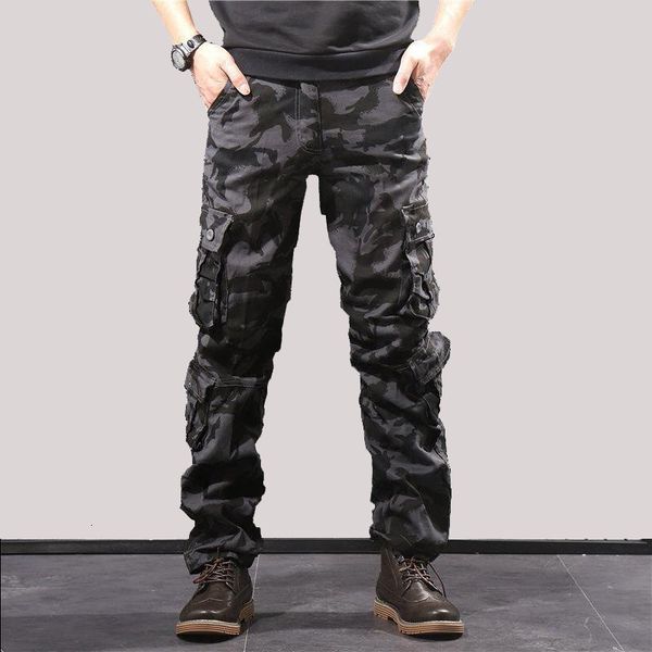 

2021 new tactical of the male army camo jogger cotton many pockets with military camouflage black pants 42 44 more size w6bz
