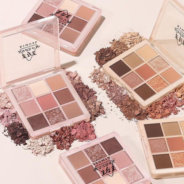 

eye shadow 9 color eyeshadow palette matte glitter waterproof long-lasting pigment diamond shimmer shiny eyes makeup cosmetics